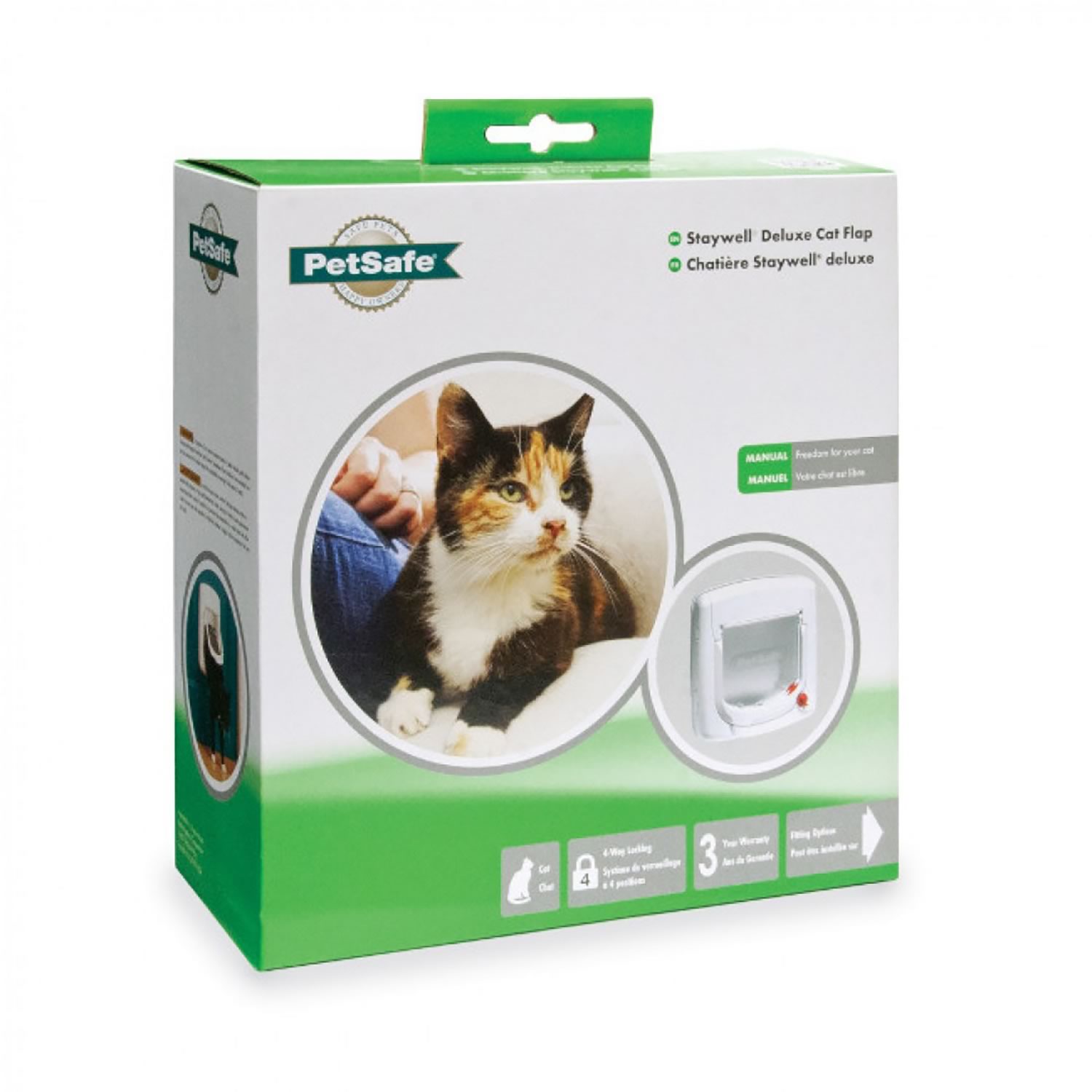 STAYWELL® 300 SERIES DELUXE MANUAL 4WAY LOCKING CAT FLAP PETSAFE, MANUAL, CAT DOORS, PETSAFE